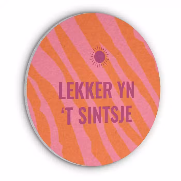 Quote - Zomer - Roze Akoestische PET Vilt - Rond klein -3d