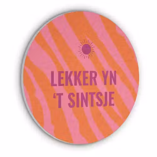 Quote - Zomer - Roze Akoestische PET Vilt - Rond klein -3d