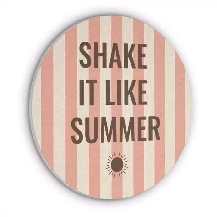 Zomer - Quote - Strepen Akoestische PET Vilt - Rond klein -3d
