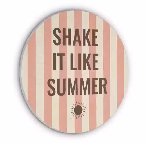 Zomer - Quote - Strepen Akoestische PET Vilt - Rond klein -3d