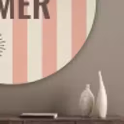 Zomer - Quote - Strepen Akoestische PET Vilt - Rond klein -sfeer5_closeup