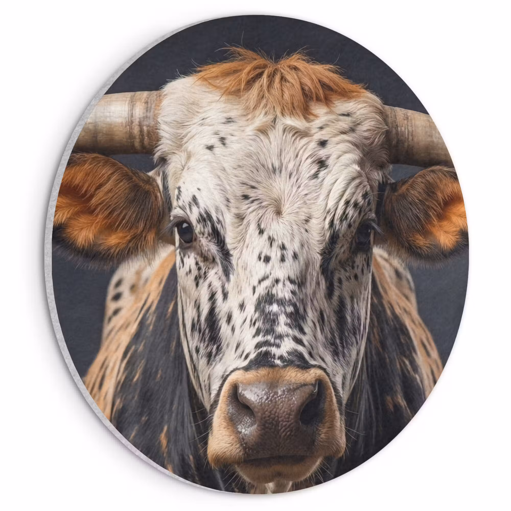 Acoustic painting round - Taurus - Colorful - Horns