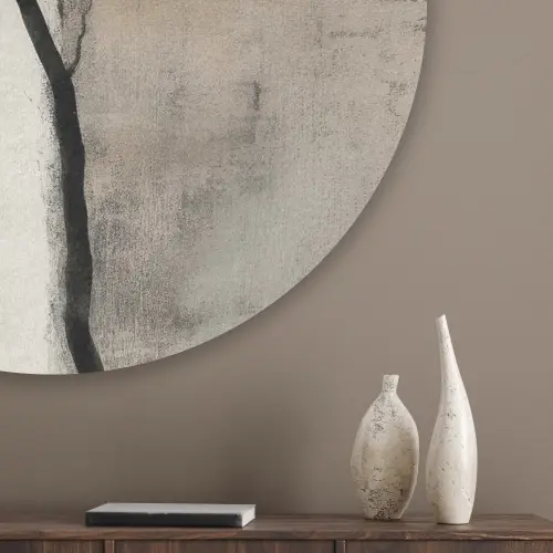 Wabi sabi - Plant - Beige Akoestische PET Vilt - Rond klein -sfeer5_closeup