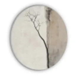 Wabi sabi - Plant - Beige Akoestische PET Vilt - Rond klein -3d
