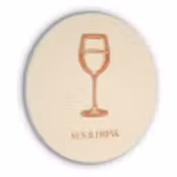 Wijn - Zomer - Quote - Oranje Akoestische PET Vilt - Rond klein -3d