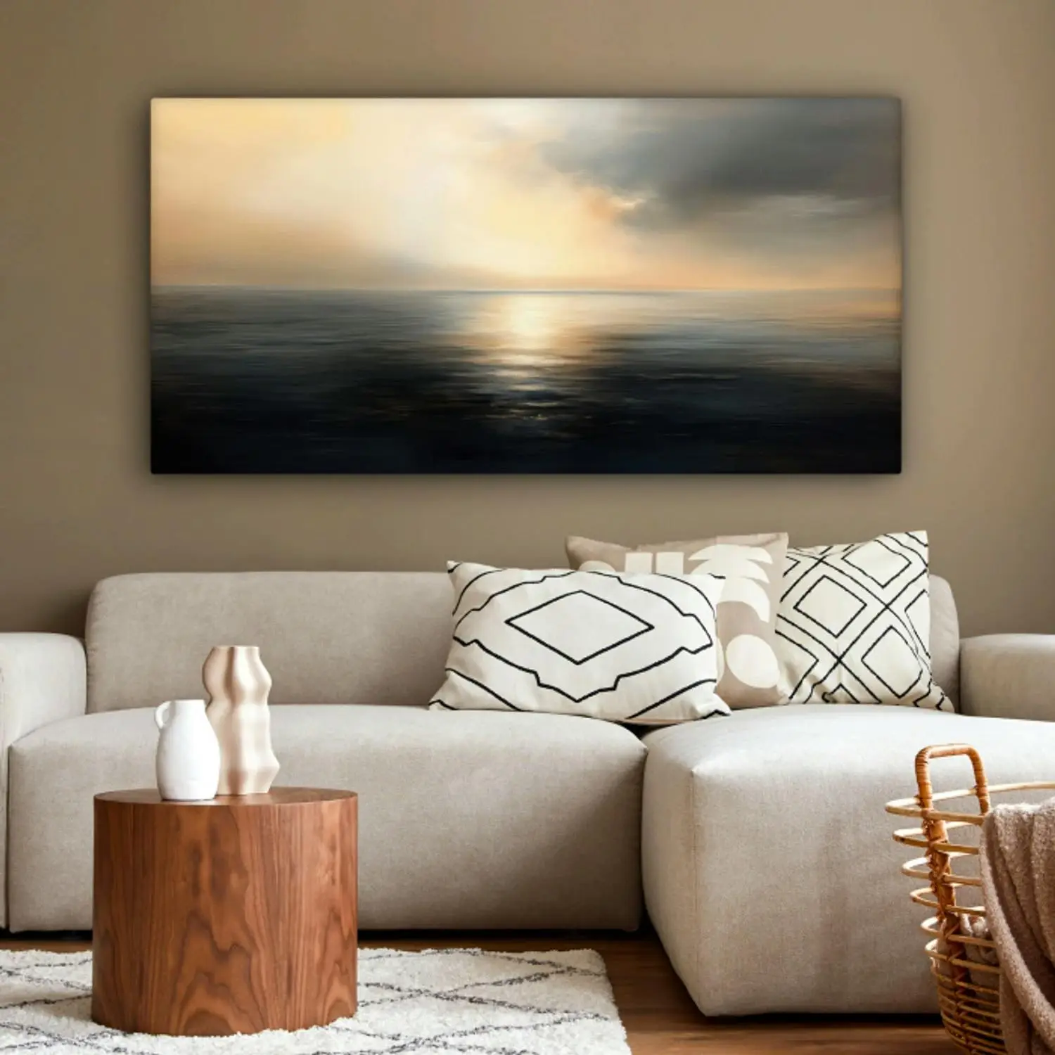 Canvas painting - Sun - Horizon - Sea