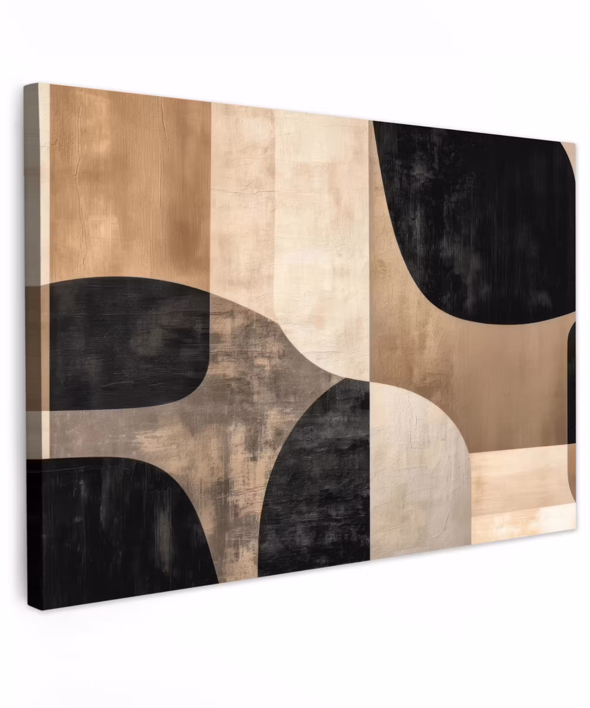 Canvas Print - Abstract - Planes - Black - Round