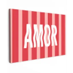 Amor - Strepen - Rood - Roze canvas 2cm klein -z3d