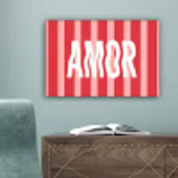 Amor - Strepen - Rood - Roze canvas 2cm klein -sfeer4