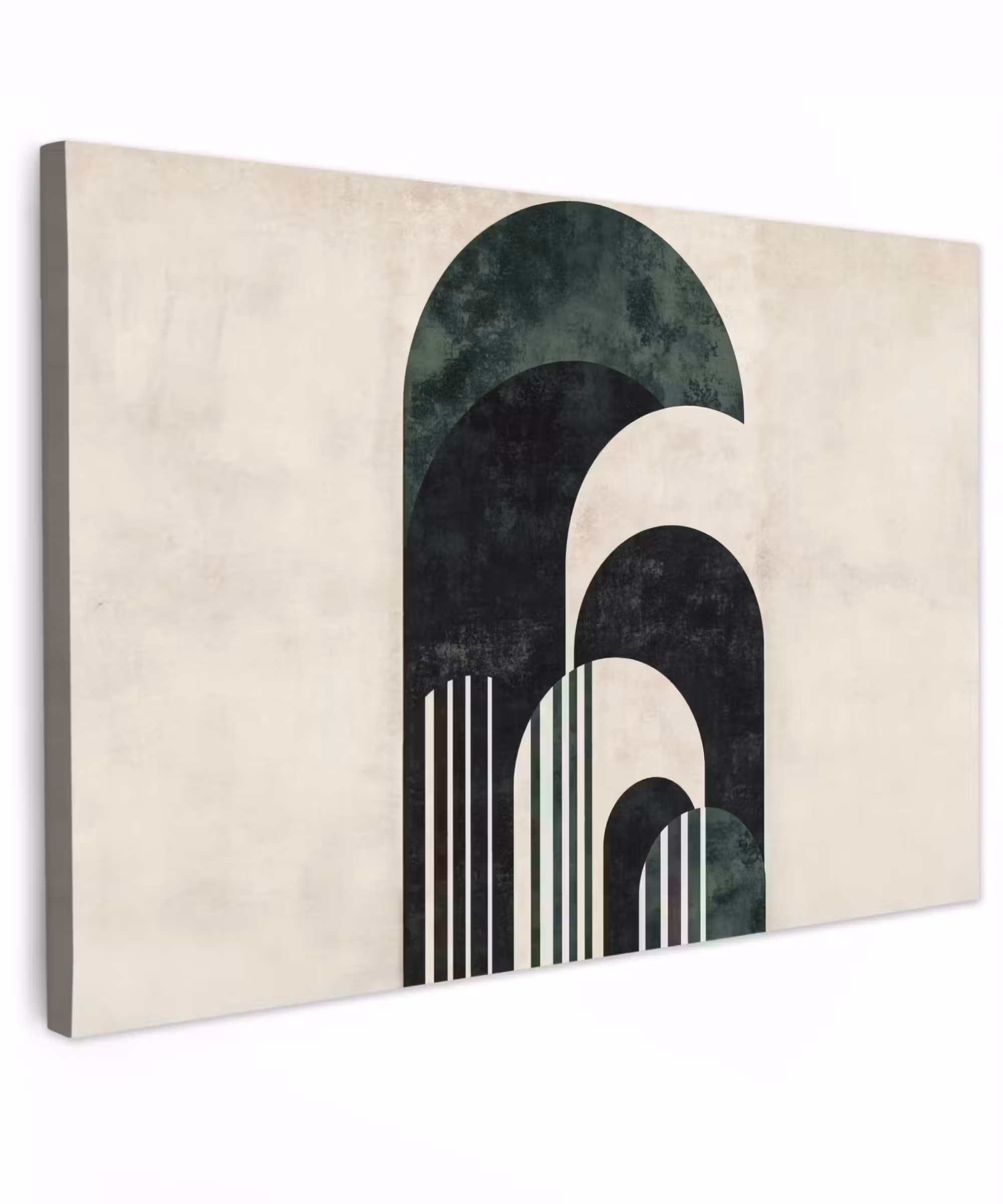 Canvas Print - Arches - Dark green - Lines