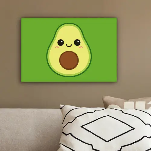 Avocado - Groen - Speels canvas 2cm klein -sfeer3