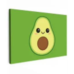 Avocado - Groen - Speels canvas 2cm klein -z3d