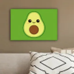Avocado - Groen - Speels canvas 2cm klein -sfeer3