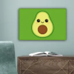 Avocado - Groen - Speels canvas 2cm klein -sfeer4