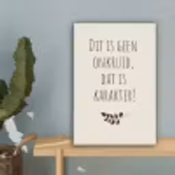 Bruin - Minimalistisch - Quote - Zomer canvas 2cm klein -sfeer4