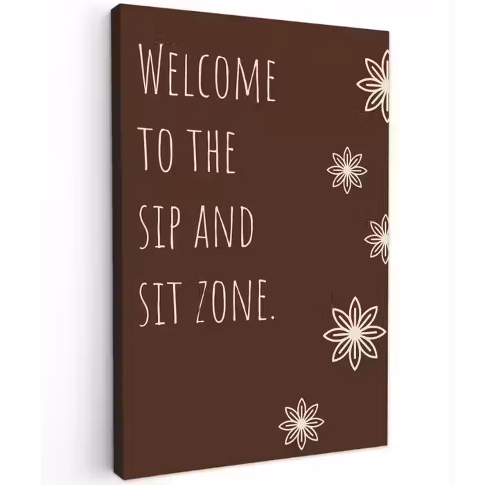 Bruin - Quote - Bloemen - Zomer canvas 2cm klein -z3d