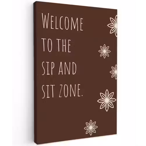 Bruin - Quote - Bloemen - Zomer canvas 2cm klein -z3d