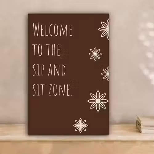 Bruin - Quote - Bloemen - Zomer canvas 2cm klein -sfeer1