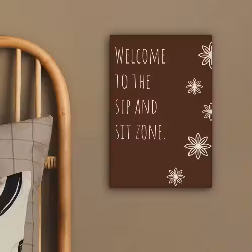 Bruin - Quote - Bloemen - Zomer canvas 2cm klein -sfeer3