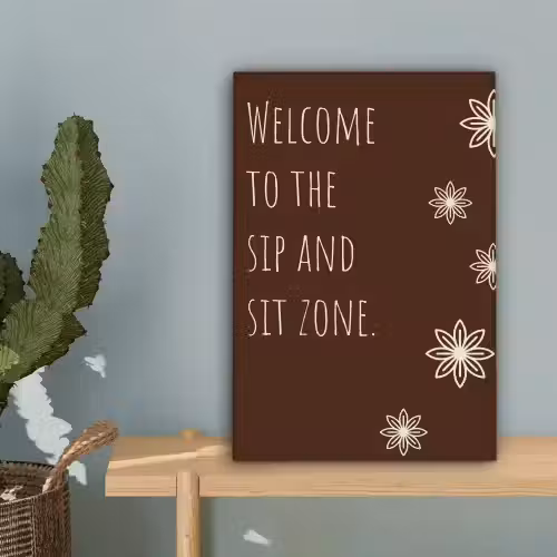 Bruin - Quote - Bloemen - Zomer canvas 2cm klein -sfeer4