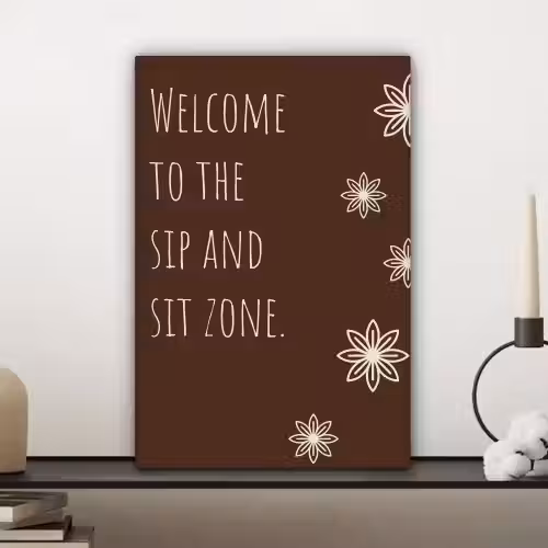 Bruin - Quote - Bloemen - Zomer canvas 2cm klein -sfeer6