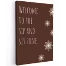 Bruin - Quote - Bloemen - Zomer canvas 2cm klein -z3d
