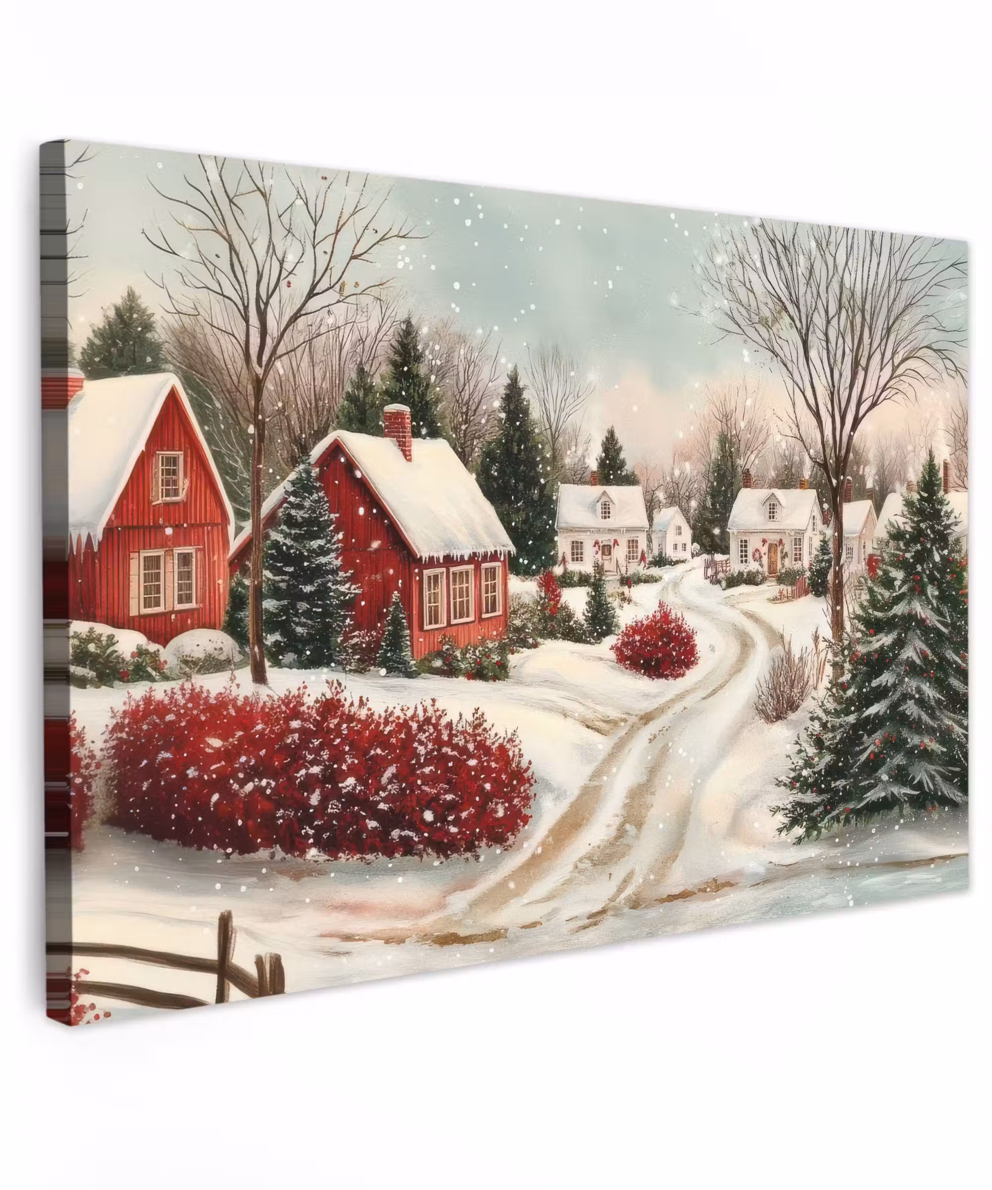 Canvas Print - Christmas atmosphere - Rural - Red