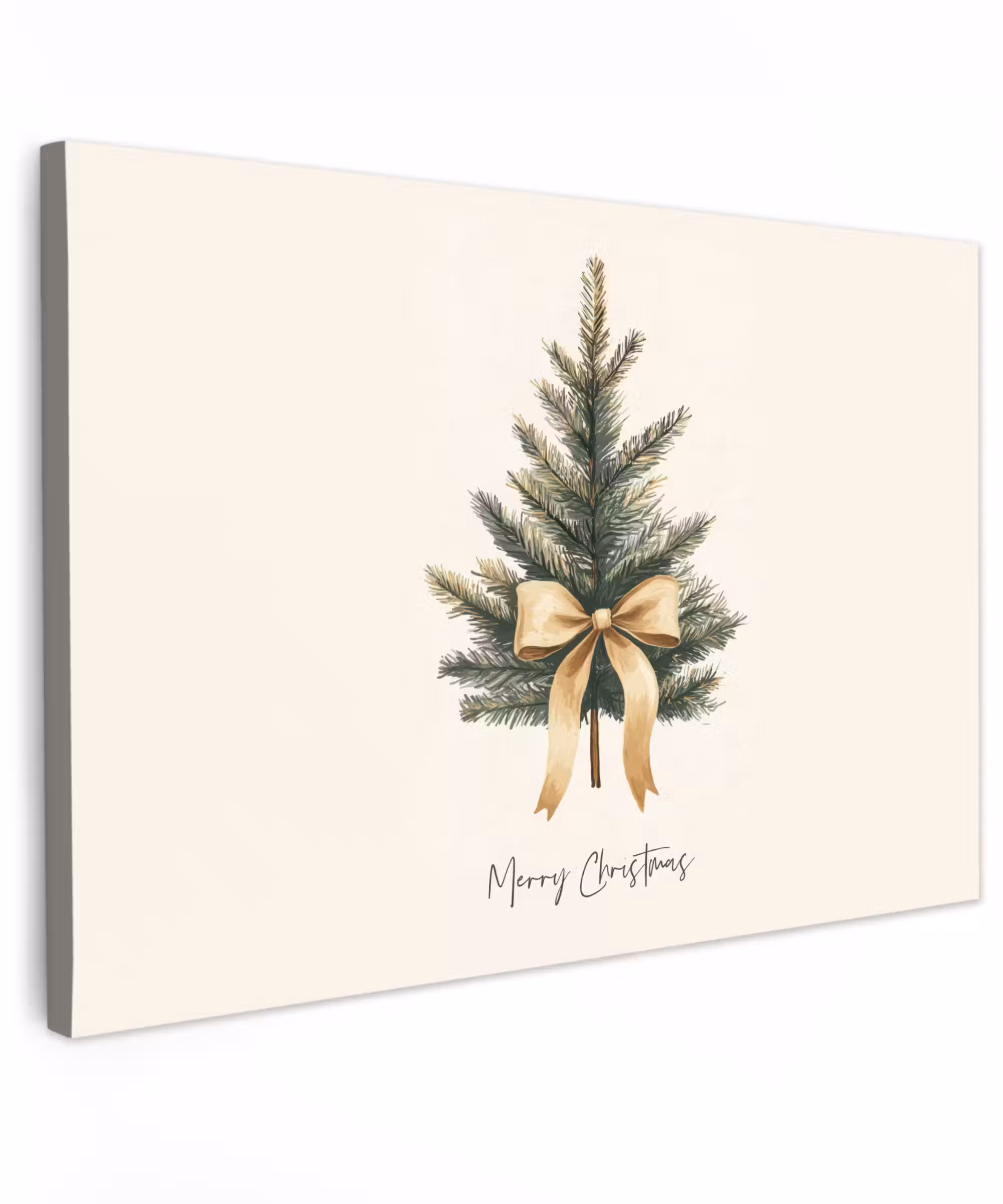 Canvas Print - Christmas tree - Christmas - Merry Christmas - Beige
