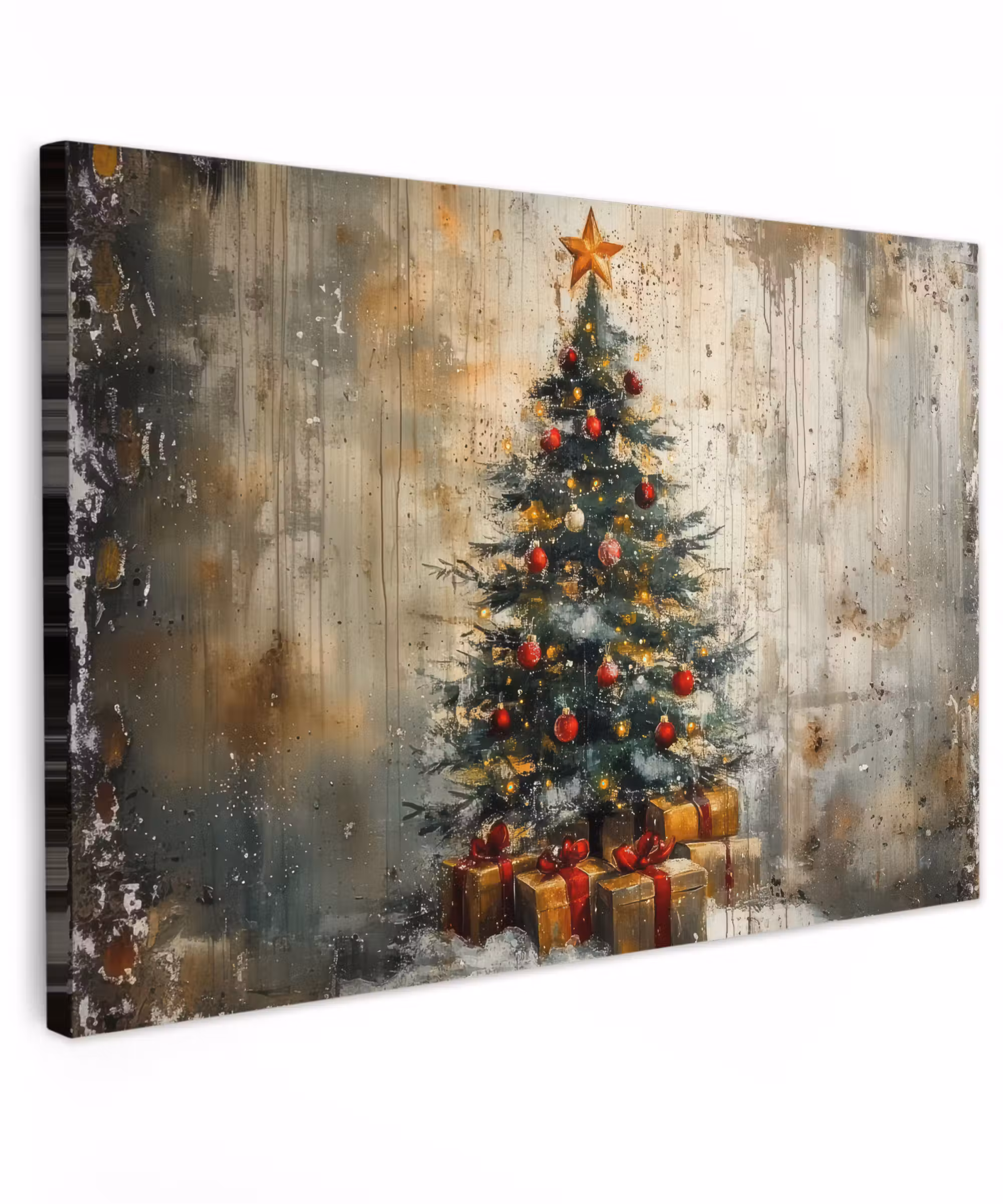 Canvas Print - Christmas tree - Vintage - Christmas - Gift