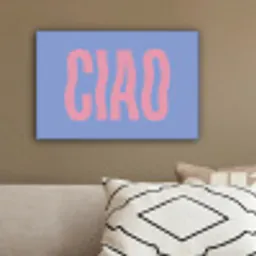 Ciao - Roze - Blauw - Golvend canvas 2cm klein -sfeer3