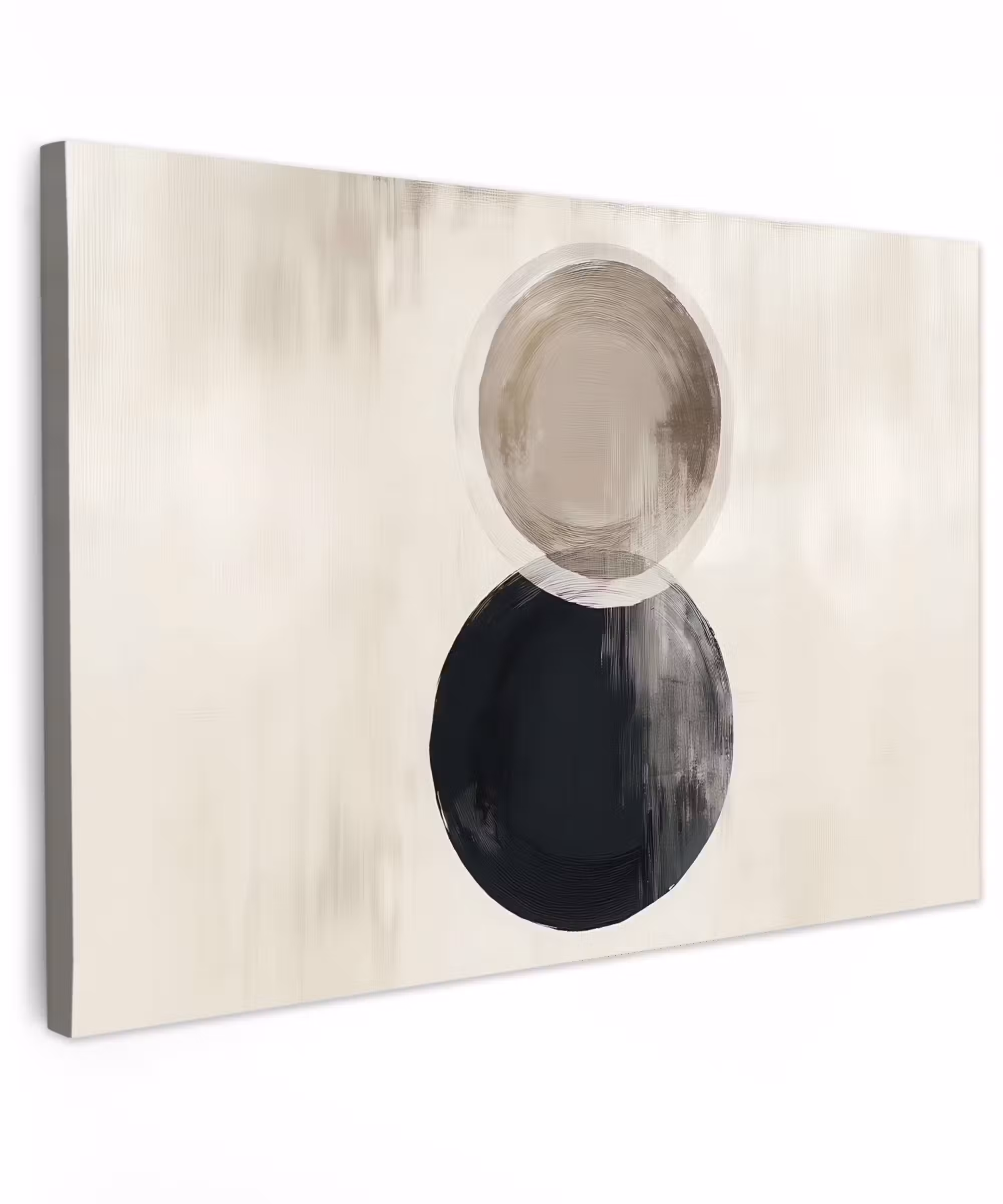 Canvas Print - Circles - Shape - Beige - Abstract