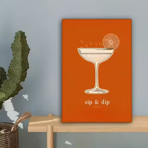 Cocktail - Oranje - Zomer - Quote canvas 2cm klein -sfeer4