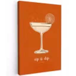 Cocktail - Oranje - Zomer - Quote canvas 2cm klein -z3d
