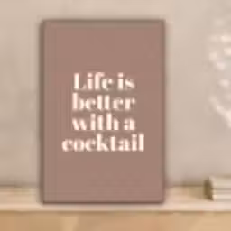 Cocktail - Tekst - Patroon - Wit canvas 2cm klein -sfeer1