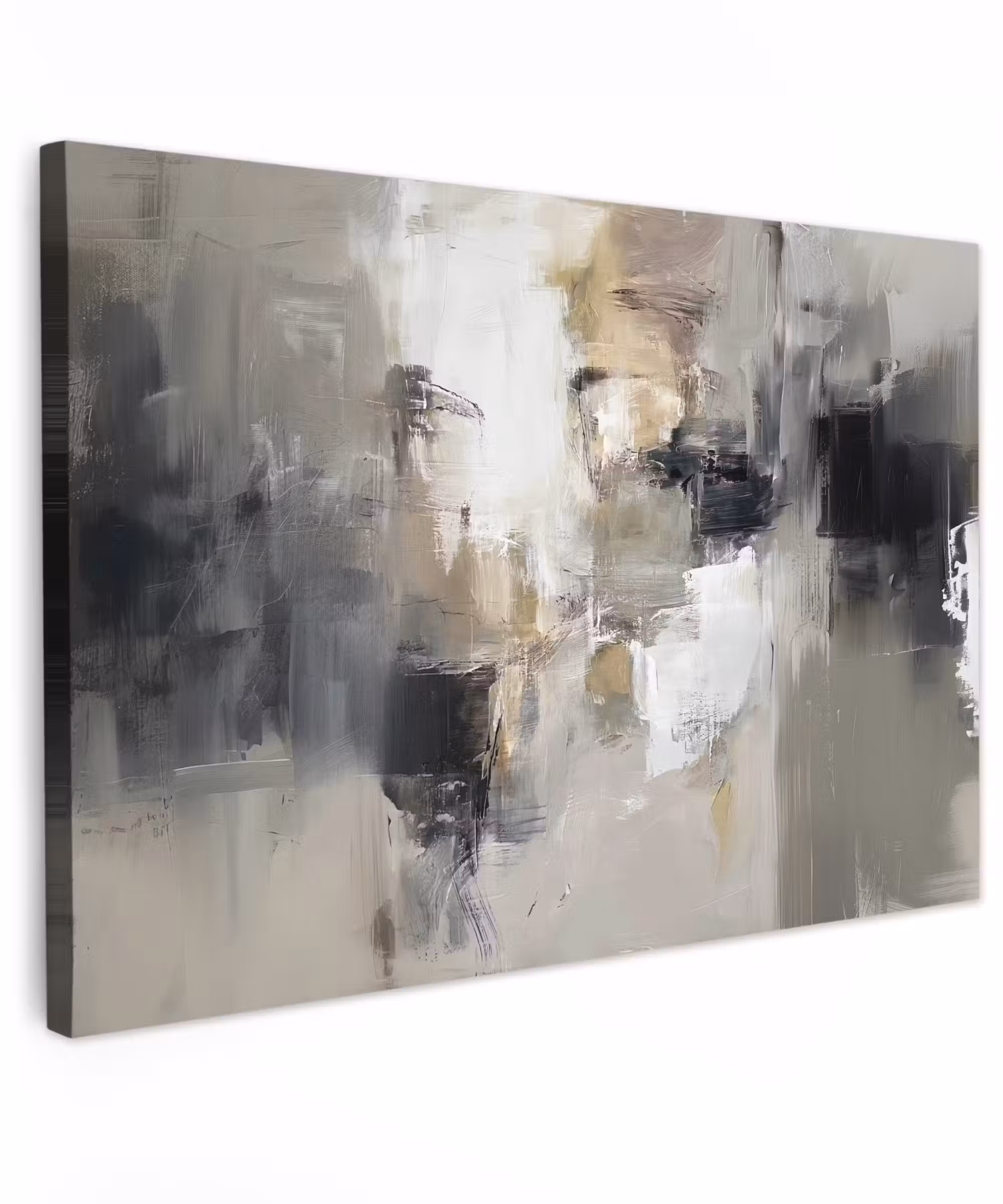 Canvas Print - Color palette - Brush strokes - Beige - Misty