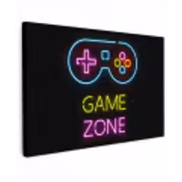 Controller - Game - Neon - Zwart - Quotes - Game zone canvas 2cm klein -z3d