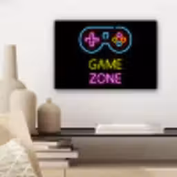 Controller - Game - Neon - Zwart - Quotes - Game zone canvas 2cm klein -sfeer6