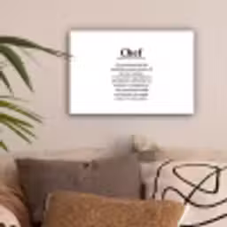 Kok - Definitie - Chef - Koken - Keuken - Spreuken - Woordenboek canvas 2cm klein -sfeer1