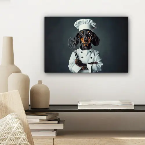 Hond - Garde - Kok canvas 2cm klein -sfeer6