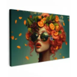 Vrouw - Sinaasappel - Bessen - Oranje canvas 2cm klein -z3d