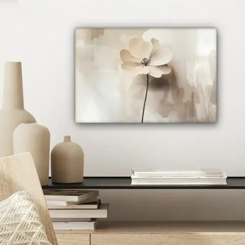 Bloem - Beige - Verf - Schaduw canvas 2cm klein -sfeer6