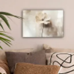 Bloem - Beige - Verf - Schaduw canvas 2cm klein -sfeer1