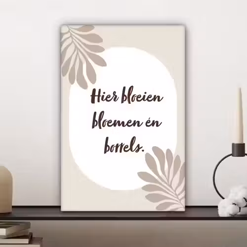 Bloemen - Quote - Zomer - Beige canvas 2cm klein -sfeer6