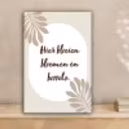 Bloemen - Quote - Zomer - Beige canvas 2cm klein -sfeer1