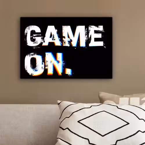 Gaming - Game - Spreuken - Quotes - Game on canvas 2cm klein -sfeer3