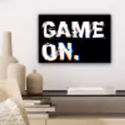 Gaming - Game - Spreuken - Quotes - Game on canvas 2cm klein -sfeer6