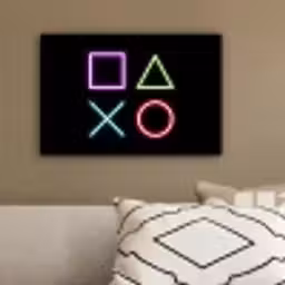 Gaming - Neon - Console - Zwart - Controller - Gamen canvas 2cm klein -sfeer3