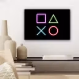 Gaming - Neon - Console - Zwart - Controller - Gamen canvas 2cm klein -sfeer6
