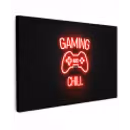 Gaming - Quotes - Gaming and chill - Neon - Rood canvas 2cm klein -z3d