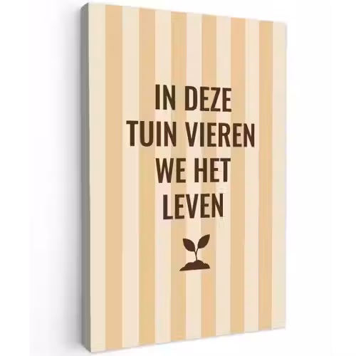 Tuin - Quote - Strepen - Zomer canvas 2cm klein -z3d